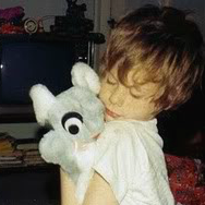 Terry with his elephant puppet 1974.